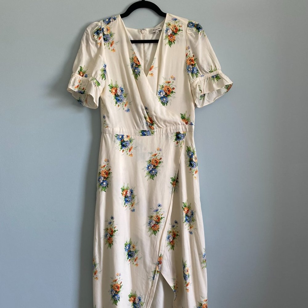 Madewell Ruffle-Sleeve Maxi Floral Dress